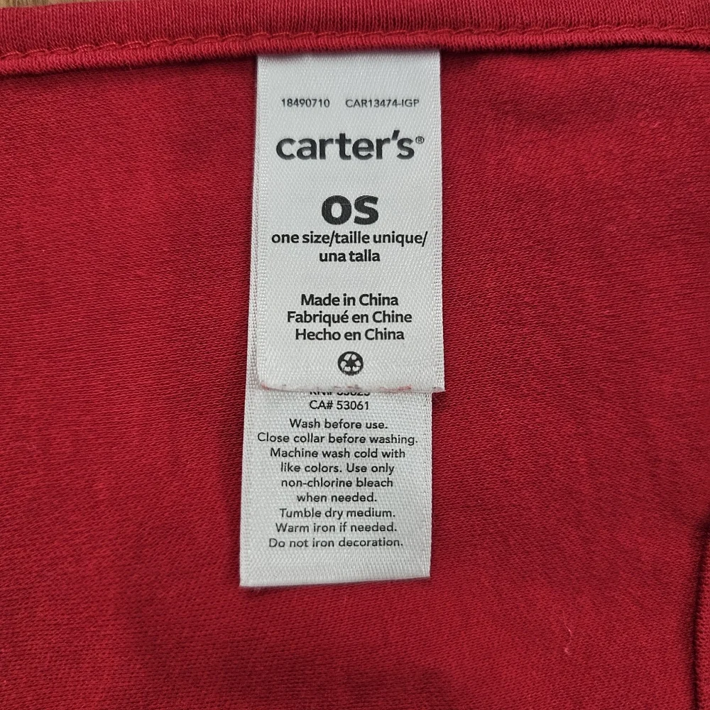 🎄 Carter’s “My First Visit From Santa” Red Christmas Bib 🎄